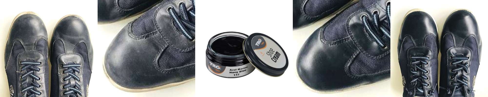 Modré krémy na modré kožené boty Shoe Cream trg the one